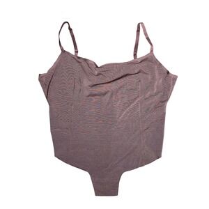 SKIMS 4X Seamless High Bodysuit Cocoa Brown Thong Shapewear Basic Layering Piece